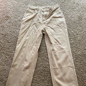 High Waist Pocket Straight Jeans